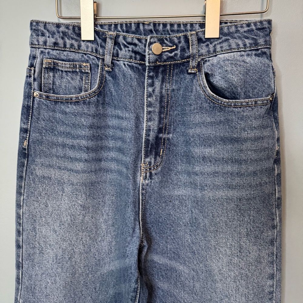 SHEIN High Rise Baggy Relaxed Straight Leg Blue Jeans. Women’s Medium (28x32) - Picture 4 of 11